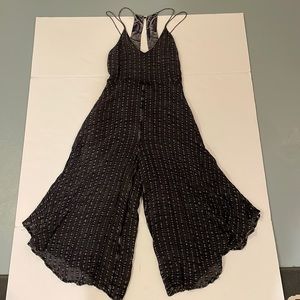 Anthropologie HD in Paris Wide Leg Strappy Jumpsuit Navy Size 4